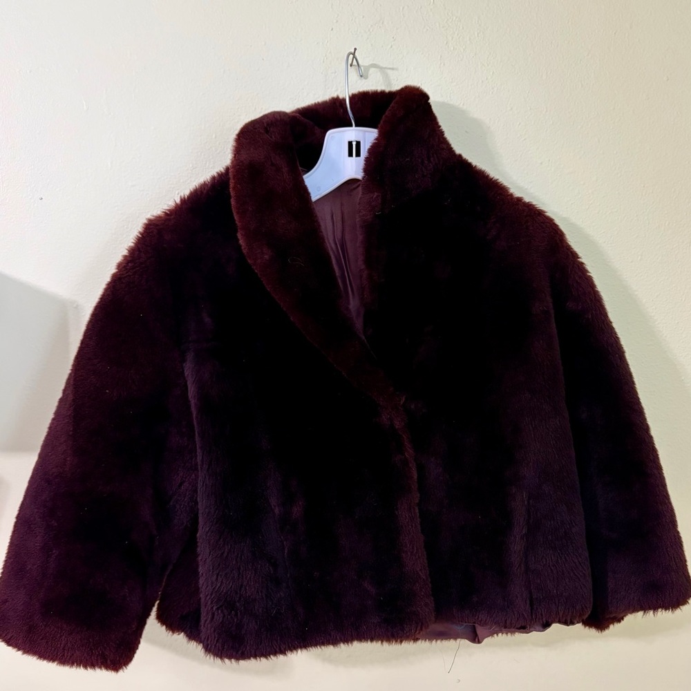 Luxurious Faux Fur Brown Vintage Jacket
